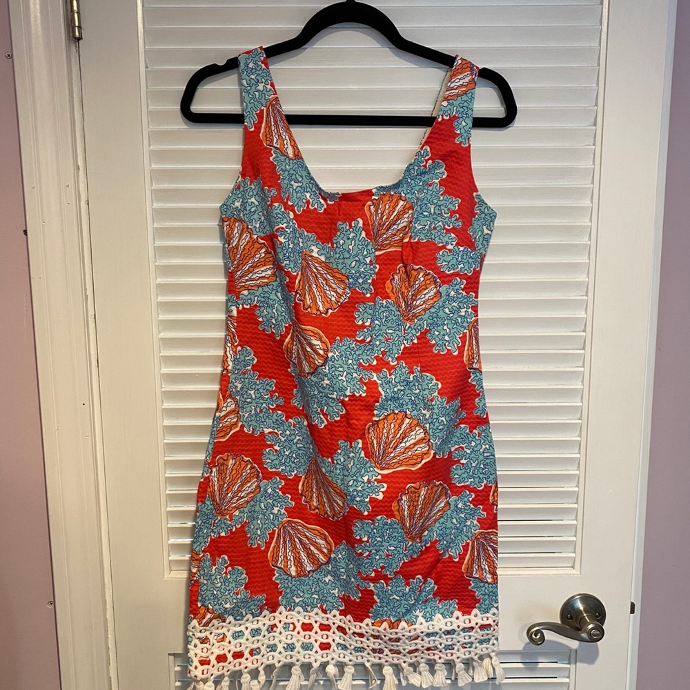 Lilly Pulitzer Coral Thompson Shift Dress EEUC